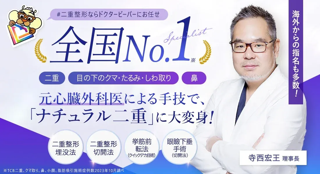 TCBの寺西医師の施術実績の広告
