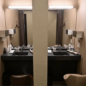 シャルムクリニックの脂肪冷却を受けた後のパウダールーム