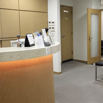 船橋中央クリニックの脂肪冷却を受ける前の受付