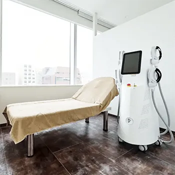 URARAクリニック 千葉付近2院の脂肪冷却を受ける施術室