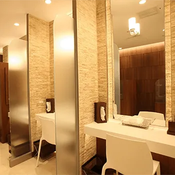 品川スキンクリニック 銀座院の脂肪冷却を受けた後のパウダールーム