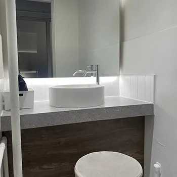 LIGHT CLINIC 新宿院の脂肪冷却を受けた後のパウダールーム