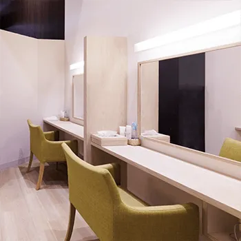 イデア美容皮膚科クリニック 千葉1院のミラドライを受けた後のパウダールーム