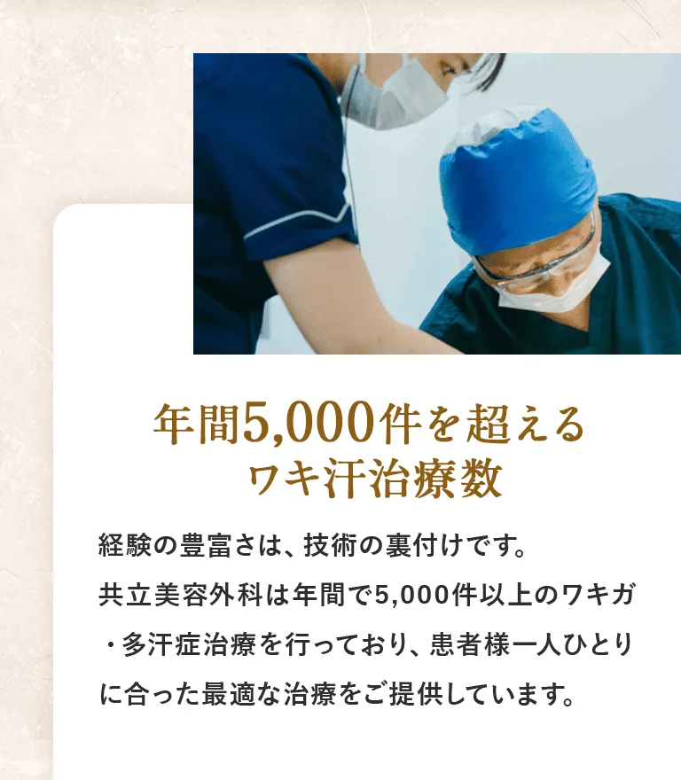 浜松/静岡でミラドライが安いおすすめクリニック　共立美容外科の実績