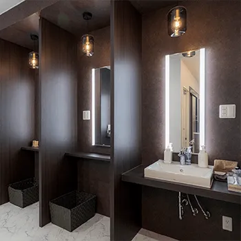 河田外科形成外科のミラドライを受けた後のパウダールーム