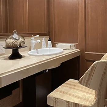 とくやま まぶた・スキンクリニックのミラドライを受けた後のパウダールーム