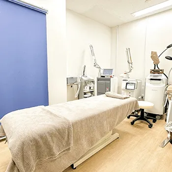 ガーデンクリニック 新宿院のミラドライを受ける施術室