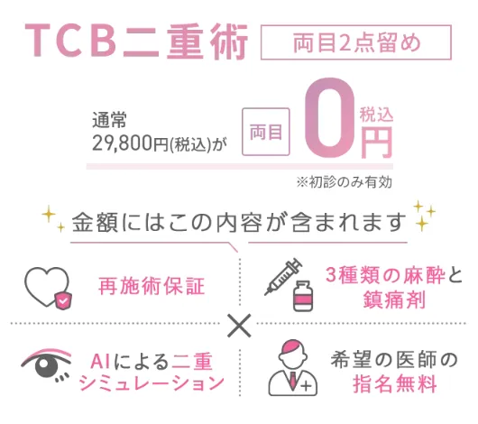 銀座二重整形おすすめ
二重整形特典画像