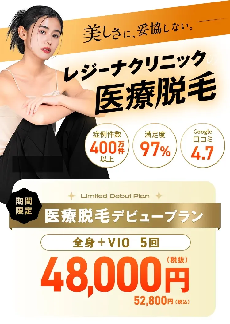 札幌でジェントルマックスプロを導入しているレジーナクリニックのデビュープラン