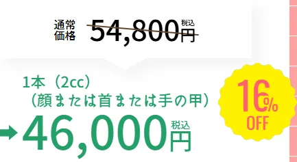 SBC湘南美容クリニックの4月の月替わりキャンペーン　プロファイロの料金②