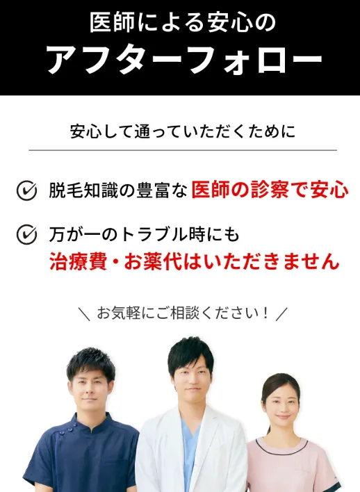 メンズエミナルのアフターフォローは医師が行うから安心