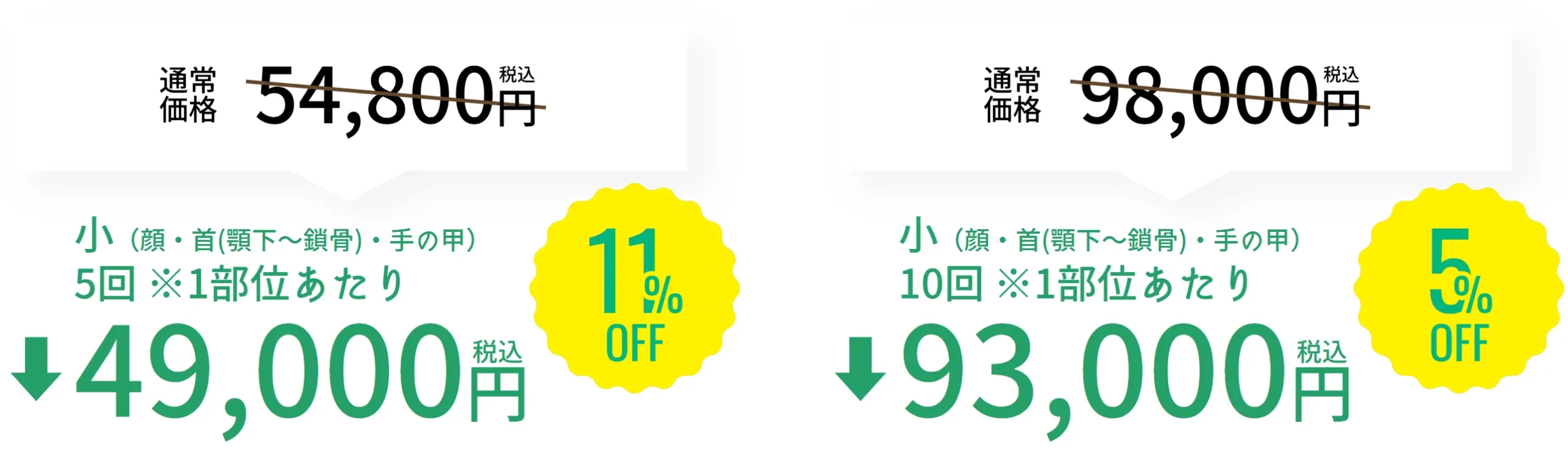 SBC湘南美容クリニックの5月の月替わりキャンペーン　エレクトロポレーション（ベビースキン）の料金②