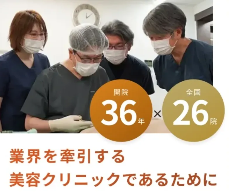 口コミ評判が良い脂肪吸引を受けられる共立美容外科は開院36年と全国26院の実績