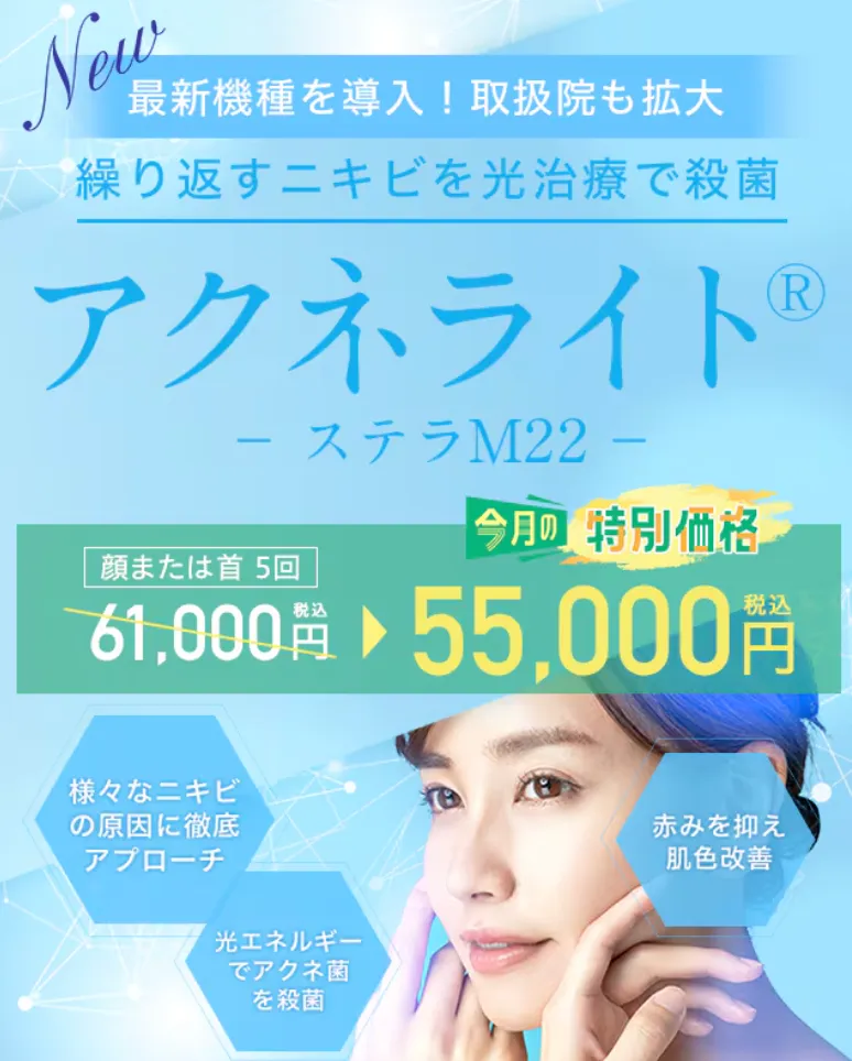 湘南美容クリニックのアクネライトがお得