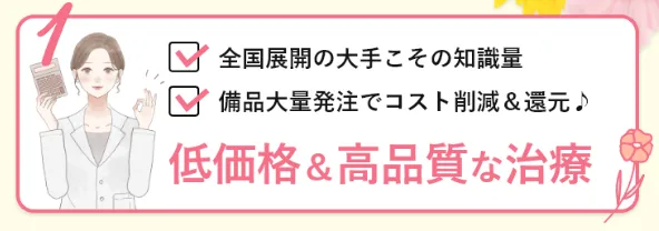 TCBは低価格で高品質な治療ができるクリニック