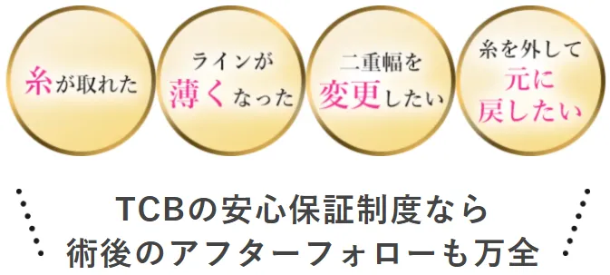 TCB二重術はアフターフォローも万全