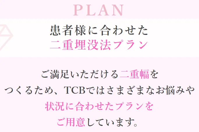 TCB二重術は状況に合わせたプランを提案