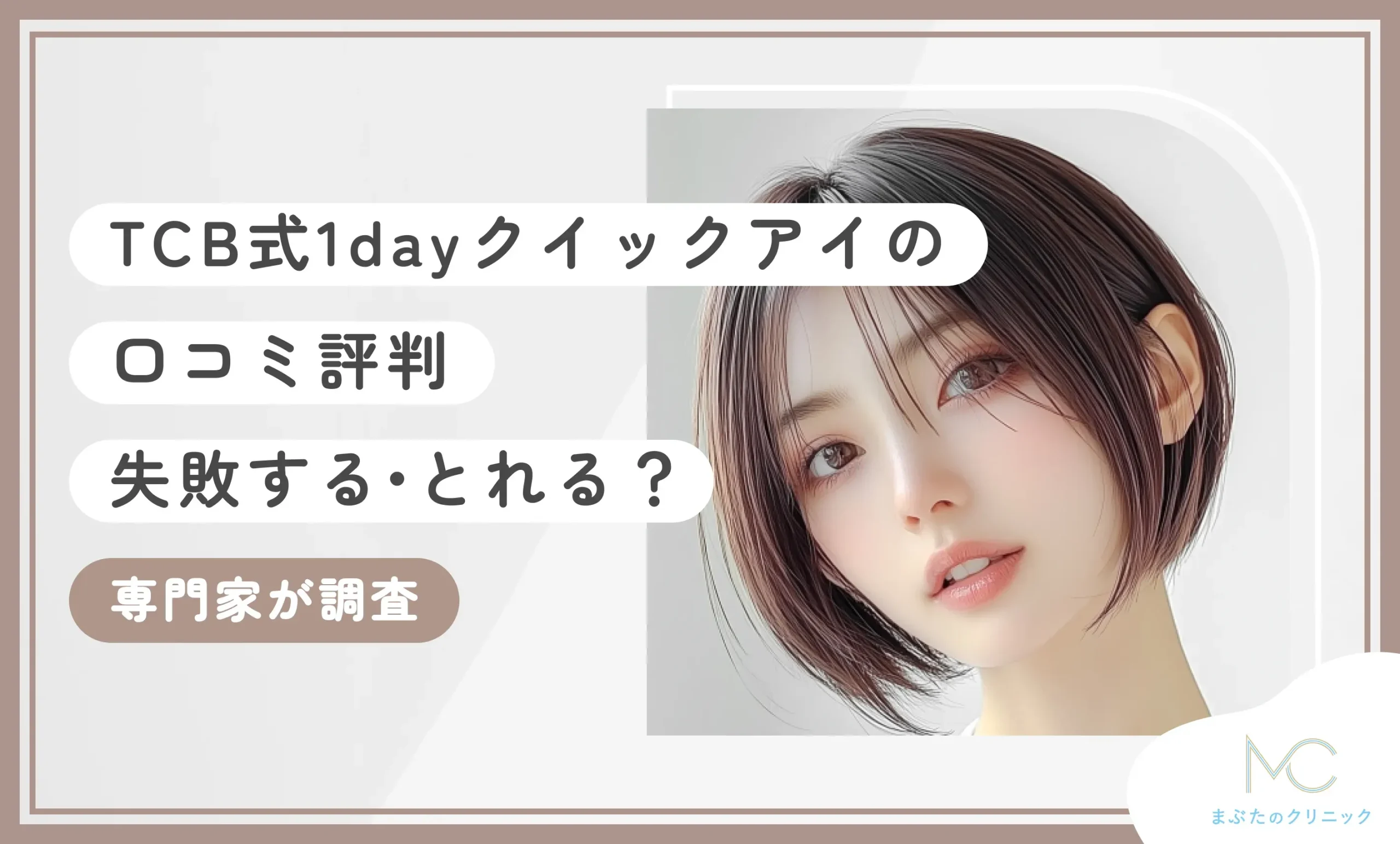 TCB式1dayクイックアイの口コミ評判【失敗する•とれる？】専門家が調査