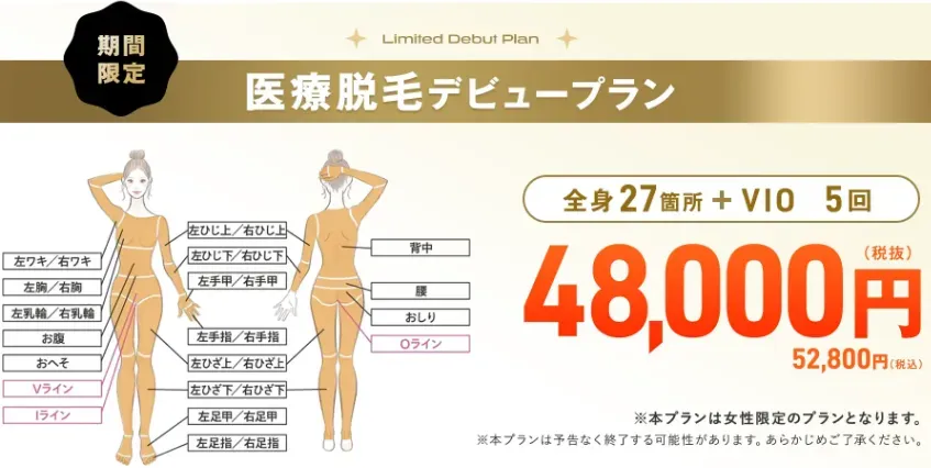 レジーナクリニック　デビュープラン
