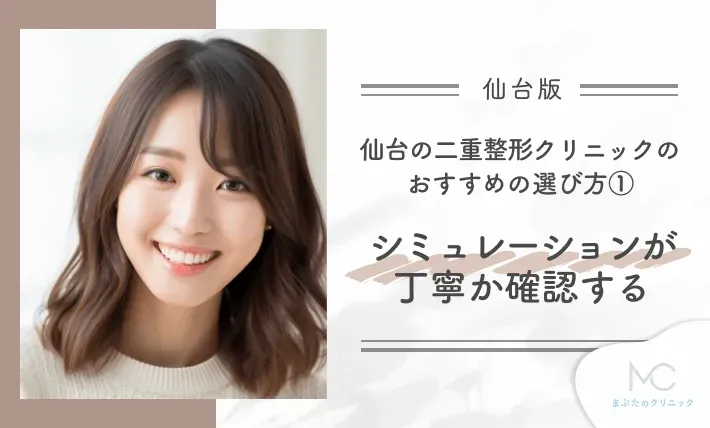 仙台の二重整形クリニックのおすすめの選び方① シミュレーションが丁寧か確認する