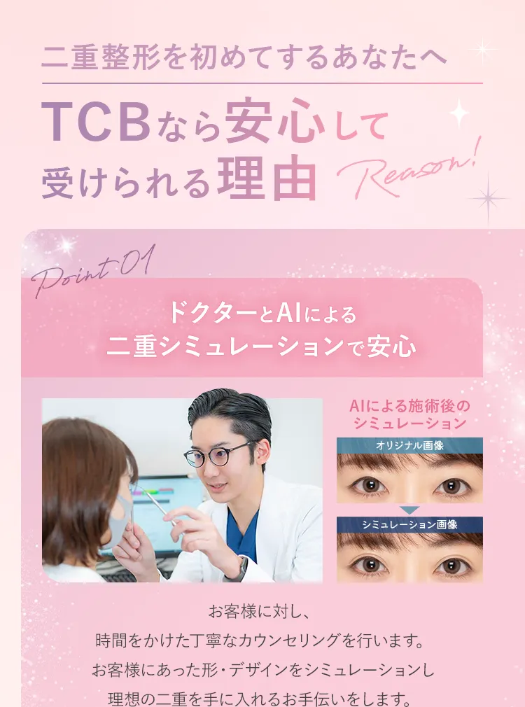 TCBの二重整形のシミュレーション