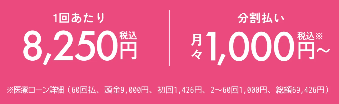 エミナルクリニックの施術料金