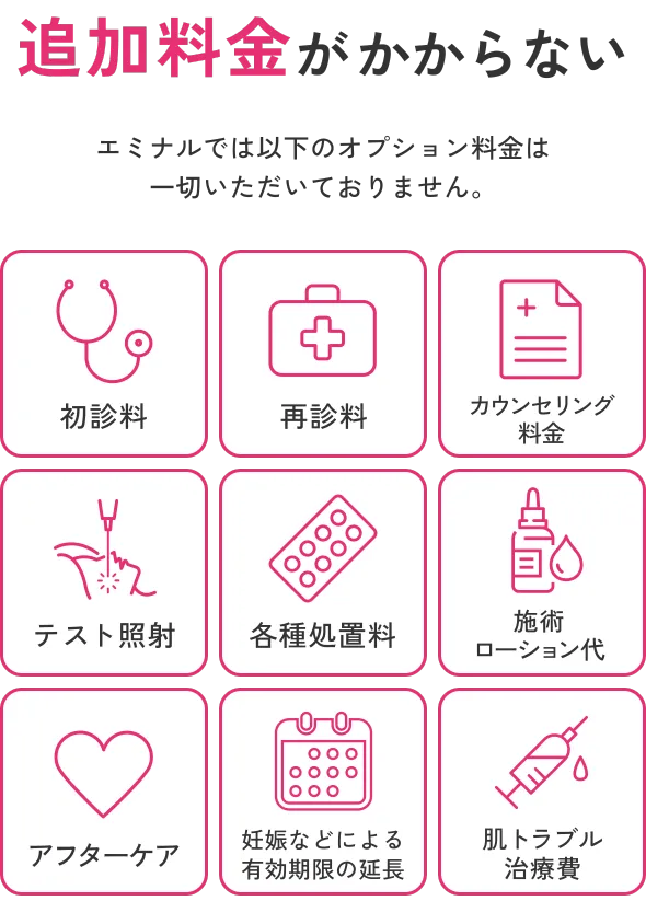 エミナルクリニックのオプション