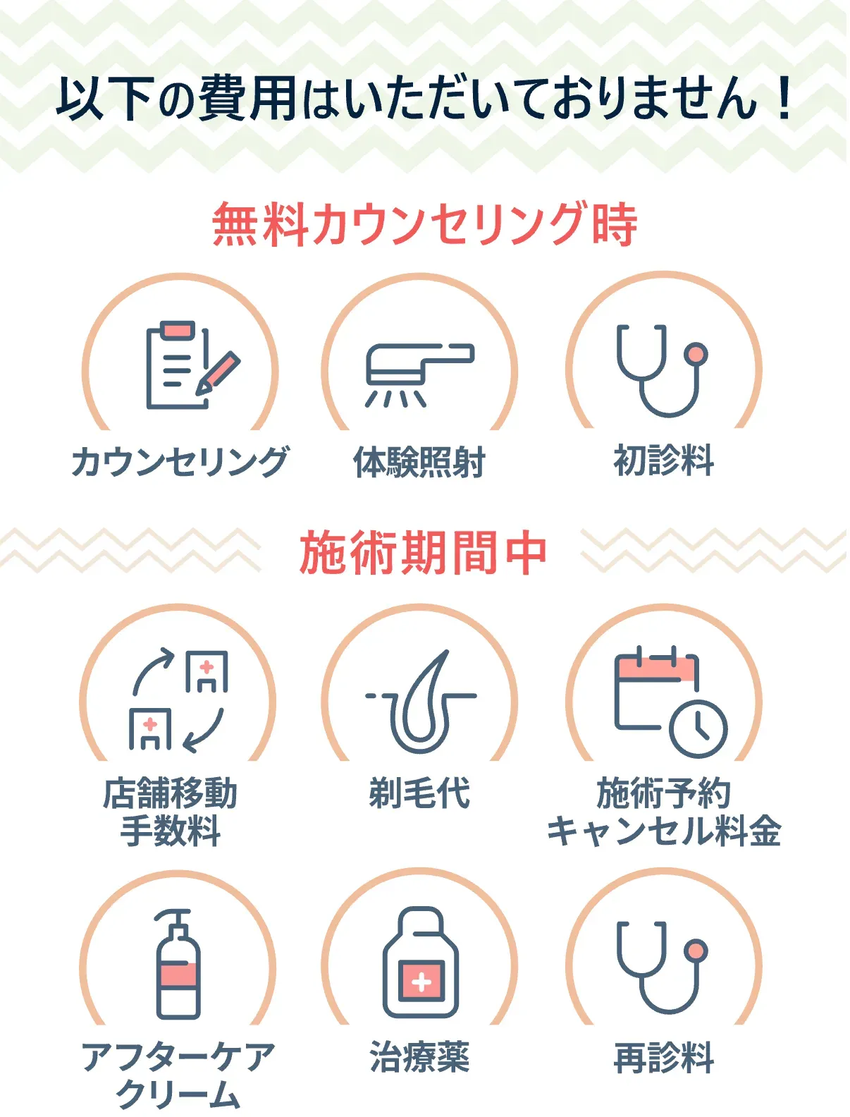 フレイアクリニックの5回・8回コース　オプション