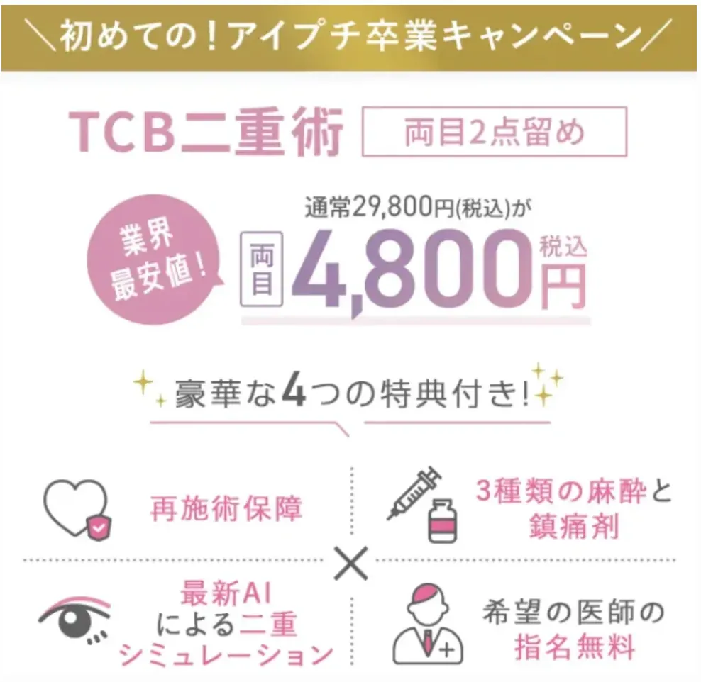福岡　TBC　二重埋没　キャンペーン