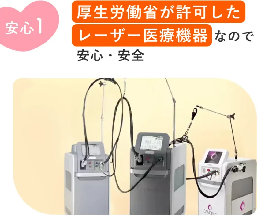 川崎 都度払い 医療脱毛 安い
レジーナクリニックの脱毛機器