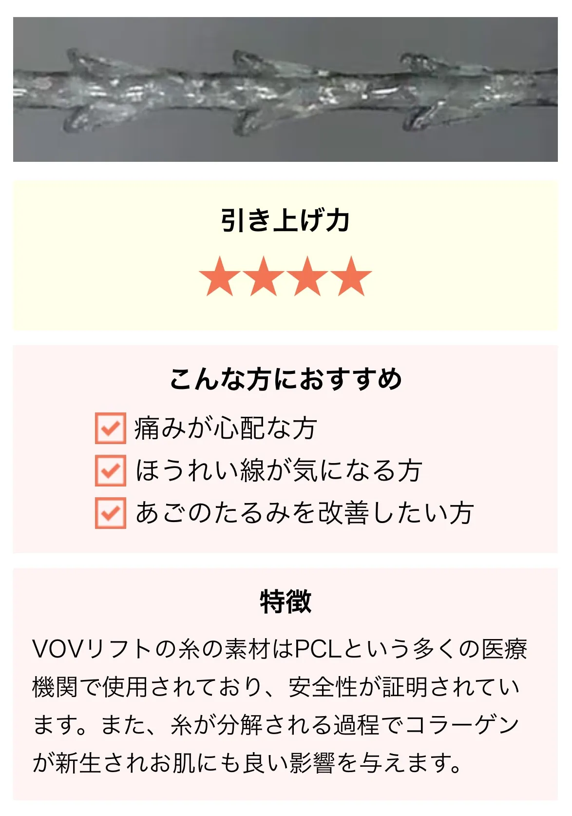 湘南美容クリニックのVOVリフトの解説