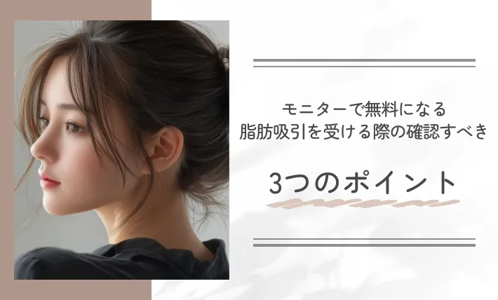 モニターで無料になる脂肪吸引を受ける際の確認すべき3つのポイント