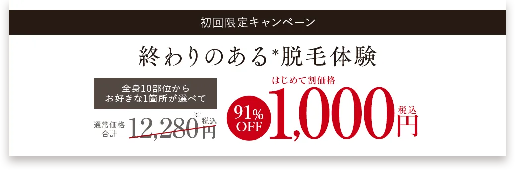 TBC初回限定キャンペーンの91%OFFの画像