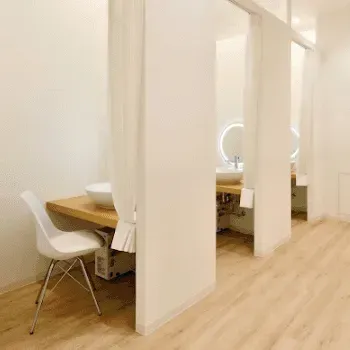 まゆりなclinic名古屋栄のリジュラン注射を受けた後のパウダールーム