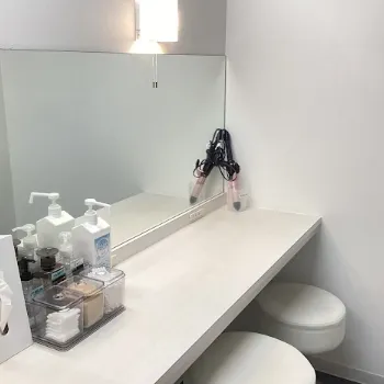 ストラッシュ 新潟店のサロン脱毛を受けた後のパウダールーム