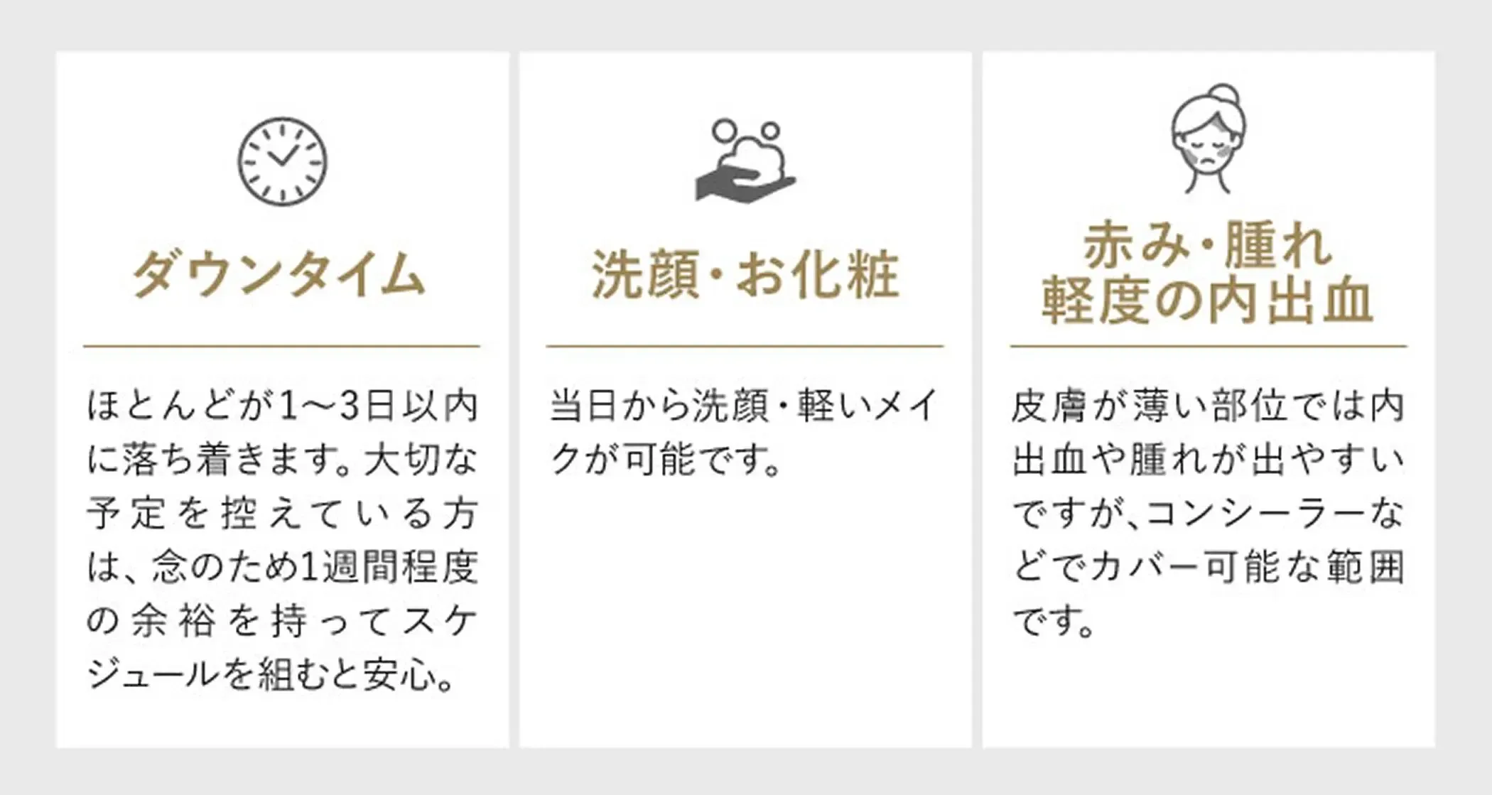大阪でプルリアルデンシファイが安いおすすめのクリニック TAクリニックのLP画像 ダウンタイム