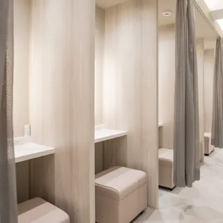 クリニーク大阪心斎橋のトライフィルプロを受けた後のパウダールーム