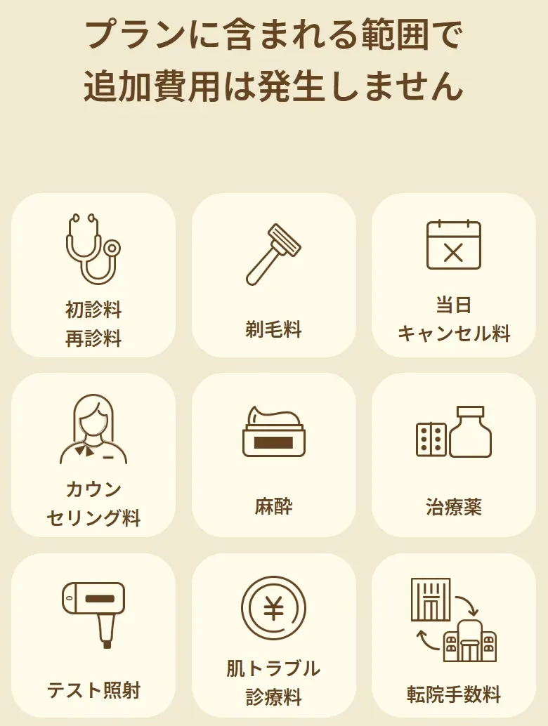 レジーナクリニックのオプション詳細