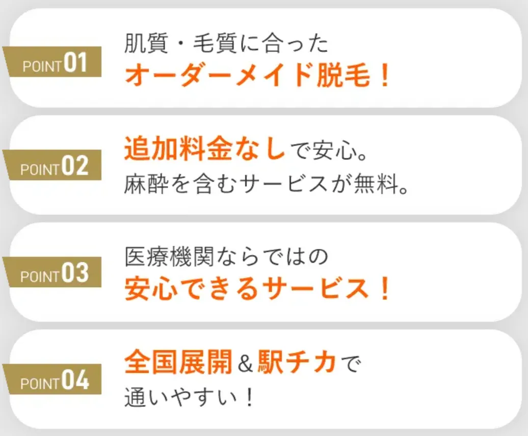 レジーナクリニックが選ばれる4つのポイント