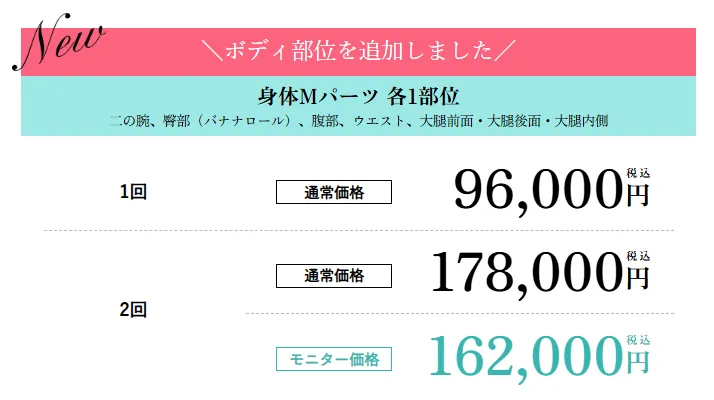 仙台でモフィウス8が安いおすすめのクリニック専門家が調査｜湘南美容クリニックのボディ部位へのモフィウス8価格表