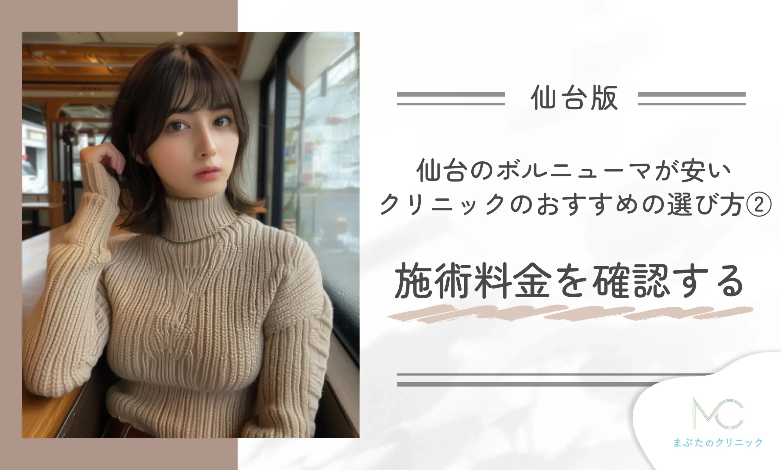 仙台のボルニューマが安いクリニックのおすすめの選び方②施術料金を確認する
