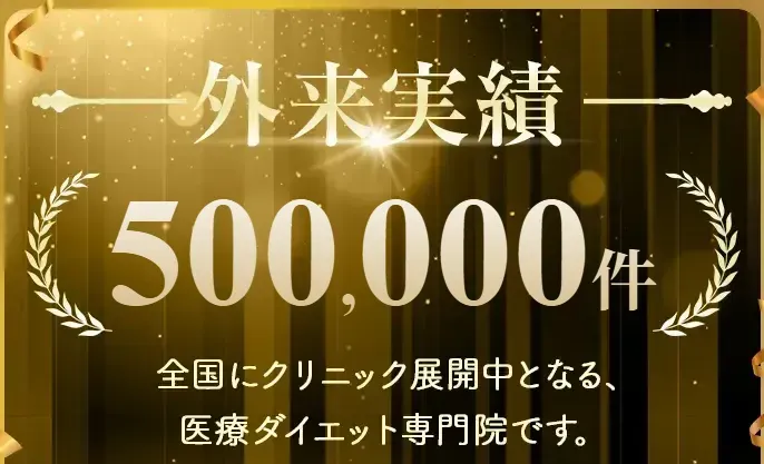 ディオクリニックの医療ダイエットの外来実績