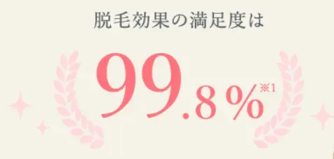 TBCの脱毛は満足度99.8%の画像