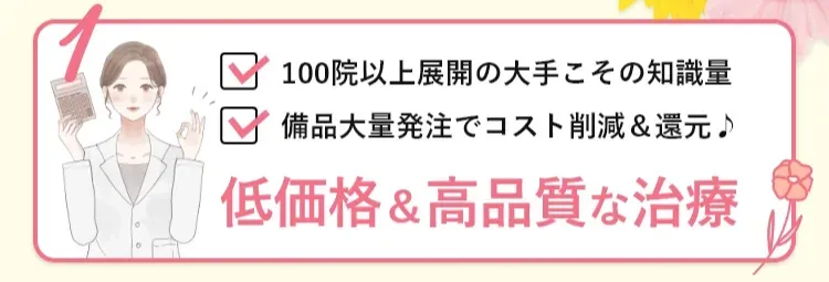 TCBの低価格・高品質な治療について