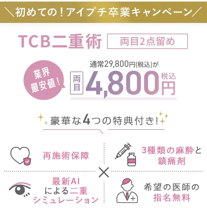 TCBのアイプチ卒業キャンペーン