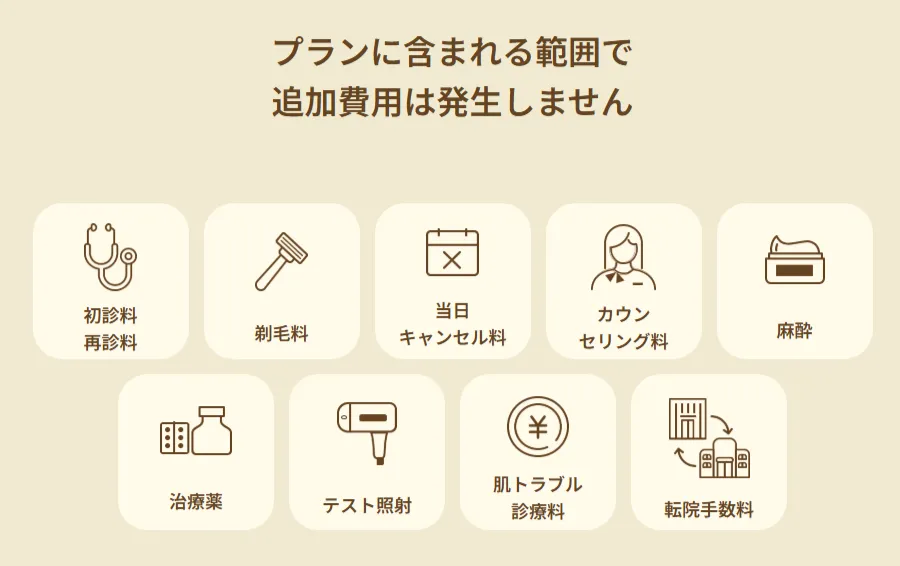 つくば/茨城で都度払いが安いレジーナクリニックのオプション費用について