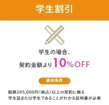 レジーナクリニック　学生割引